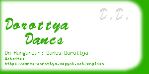 dorottya dancs business card